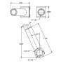TACO Marine Fixed Clamp-On Center Rigger Mount, 1-1/8 in, 3/4 in & 1 in Pipe, SS316
