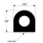 TACO Marine Weather Seal Tape, 10 ft x 1/2 in x 1/2 in, Black Rubber - Apollo Lighting