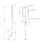 TACO Marine Come On Board Handle, Rod Holder Mount, 57 in, Stainless Steel