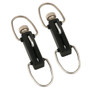 TACO Marine Premium Outrigger Release Clips, Stainless Steel/PVC, Stainless Steel Spring, 2pk