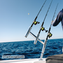 TACO Marine Deluxe Trident Rod Holder Cluster, Offset, 3 Rod, Tool Caddy, High-Polished Aluminum - Apollo Lighting