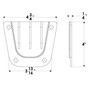 TACO Marine Table Column Wedge Plate, For F16-0080, Frosty White - Apollo Lighting