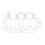 TACO Marine 4-Rod Aluminum Poly Rod Rack, 1-1/2 in ID, 18 in
