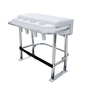 TACO Marine Neptune Premium Leaning Post, For Boats up to 30 ft, 33-1/2 x 39 x 27 in, 15-1/2 x 35 in Footprint, 4 Flush-Mount Rod Holders, Folding Footrest, 72qt Cooler Storage