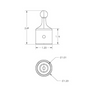 TACO Marine Ball & Socket Top Cap, For 1 in Tube, Set Screw, 316L SS - Apollo Lighting