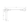 TACO Marine Ball & Socket Concave Deck Hinge with Pin & Lanyard, For 7/8 in O.D. Tube, Type-316L Polished Stainless Steel
