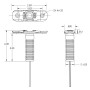 TACO Marine Rub Rail Mounted LED Navigation Light Set, 2-1/2 in, For 3/4 in Insert Profiles, 12-14VDC, IP68, Red/Green Pair - Apollo Lighting