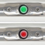 TACO Marine Rub Rail Mounted LED Navigation Light Set, 2-1/2 in, For 3/4 in Insert Profiles, 12-14VDC, IP68, Red/Green Pair