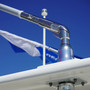 TACO Marine Grand Slam 390 Outrigger Mount, 180° Handle, For 1-1/2 in Outriggers, 45° Lift, 316L SS