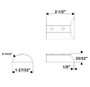 TACO Marine SuproFlex Small Rub Rail End Cap, For V11-9960, Type-316L SS, Mirror Polish