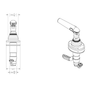 TACO Marine Pro Series Outrigger Mounts, Twist & Lock, For Carbon Fiber Tele-Outriggers, Up to 24 ft, 4-1/2 in Hardtops, Pair