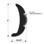 TACO Marine Rigid Vinyl Flex-Core Rub Rail, Frosty White, 29/32 in W x 2 in H x 60 ft L