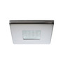 Quick - Edwin C Downlight LED - 2W, IP66, Screw Mounted - Square Stainless Bezel, Square Warm White Light
