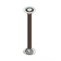 TACO Marine Ribbed Table Pedestal, 2-3/8 in O.D., Aluminum, Dual Taper, Satin Anodized