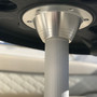 TACO Marine Zwaardvis Table Pedestal Base, For 2-3/8 in (60mm) Column, Aluminum, Brite Anodized - Apollo Lighting