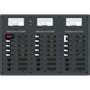 Blue Sea Systems AC/DC Main Circuit Breaker Panel, 6 AC/15 DC Positions, 120V AC/12V DC, 50A AC/100A DC, White Toggles