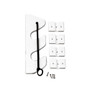 TACO Marine 2-Rod Bungee Rod Holder, White, 9-1/4 in, HDPE