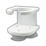 TACO Marine 1-Drink Poly Cup Holder, Suction Cup Mount, White UV-Stabilized HDPE