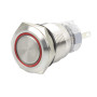 Hella Marine 8455 LED Ring Push Button Switch, IP67, 5A, 19mm, Through-Panel Mount, 304 Stainless Steel, 5-Pin Terminal, 1NO/1NC - Apollo Lighting