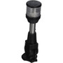Hella Marine Model 2010 All-Round Anchor Light, Fold-Down Pole Mount, 180 Deg Adjustment, White Light, 2 NM, 12V DC, 8 in, Black Housing