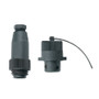 Hella Marine Waterproof Plug and Socket, 2-Pin, IP67, Plastic Housing, 16A at 12V, 48V Max, Screw Terminals, For 8mm Cable OD, Sealing Cap
