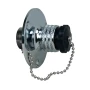 Perko 0499 Water Inlet Fitting, 1/2 in NPT, Chrome-Plated Bronze, Female Swivel Hose Connector, Watertight Plug