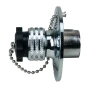 Perko 0499 Water Inlet Fitting, 1/2 in NPT, Chrome-Plated Bronze, Female Swivel Hose Connector, Watertight Plug