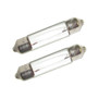 Perko Double Ended Festoon Bulbs, Nickel Plated Brass, 2pk
