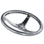 Edson Marine - Comfort Grip Power Wheel Steering Wheel - 13", Stainless Steel, Polished, Fits 3/4" Tapered Shaft