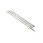 Lee's Tackle - 13' Bright Silver Center Rigger Pole - With Black Spike 1-3/8"