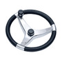 Schmitt Marine - Evo Pro Steering Wheel - Cast Stainless Steel, with Control Knob