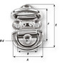 Wichard - Double Folding Pad Eye