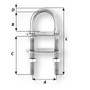 Wichard Mount - U-Bolt Pad Eye