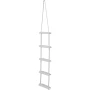 Attwood Marine Rope Ladder, 5-Step, 11-3/4 in Blow-Molded Steps, Cleat or Railing Mount, Fold-Flat
