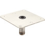 Attwood Marine SWIVL-EZE Lock'N-Pin Threaded Deck Base, 3/4 in Pin, 7 x 7 in, Zinc-Plated Steel