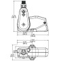 Attwood Marine PowerBase Powered Fold-Down Antenna Base, For 1 in-14 Threaded VHF Antennas, Up to 8 ft - Apollo Lighting