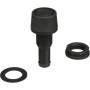 Attwood Marine Straight Fuel Vent, 5/8 in ID Hose, 3/4 in Hole, 7/8 in Max Hull Thickness, Black Polypropylene - Apollo Lighting