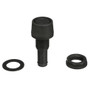 Attwood Marine Straight Fuel Vent, 5/8 in ID Hose, 3/4 in Hole, 7/8 in Max Hull Thickness, Black Polypropylene