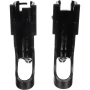 Attwood Marine 2-In-1 Non-Adjustable Side Mount Rod Holders, 2pk, Black