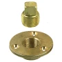 Perko Garboard Drain Plug, 1/2 in NPT, Cast Bronze, Brass Plug