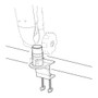 TACO Marine ShadeFin Mini Clamp Mount, Up to 2.25 in, 6061 Aluminum, Type 304 SS Rods, Misty Silver - Apollo Lighting