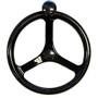 Schmitt & Ongaro Marine - Carbon Fiber Primus Wheel - With Knob 13.5", With Sanntoprene Finger Grip 3/4" Tapered Shaft