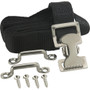 Attwood Marine Fuel Tank Strap Set, 1 in White Nylon Strap, Quick-Release Buckle, Footman Loops