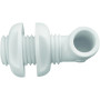Attwood Marine 90 Degree Thru-Hull Connector, White Polypropylene, Above-Waterline - Apollo Lighting