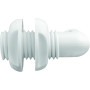 Attwood Marine 90 Degree Thru-Hull Connector, White Polypropylene, Above-Waterline - Apollo Lighting