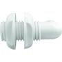 Attwood Marine 90 Degree Thru-Hull Connector, White Polypropylene, Above-Waterline