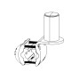 TACO Marine ShadeFin Mini Rail Mount, 6061 Aluminum, Type-304 SS Screws, Misty Silver Finish - Apollo Lighting