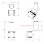 TACO Marine ShadeFin Mini Rail Mount, 6061 Aluminum, Type-304 SS Screws, Misty Silver Finish - Apollo Lighting