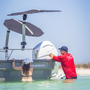 TACO Marine ShadeFin Mini Rail Mount, 6061 Aluminum, Type-304 SS Screws, Misty Silver Finish - Apollo Lighting