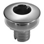 Attwood Marine Short Straight Barbed Thru-Hull Fitting, 316 Stainless Steel